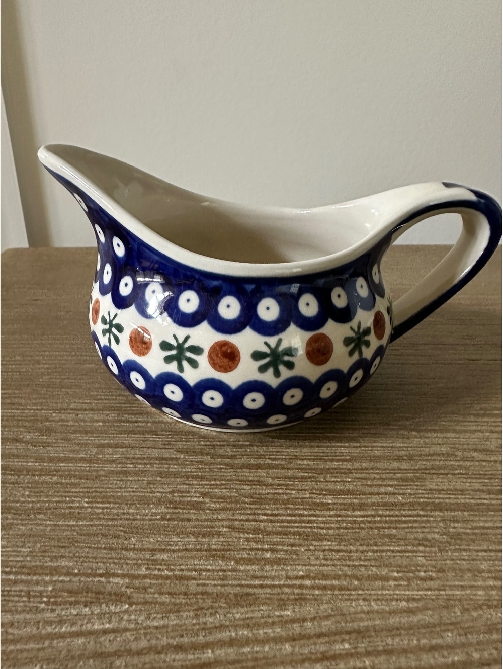 Wiza Boleslawiec Polish Pottery Creamer Pitcher - Hand Painted Poland M-8